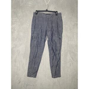 Vince womens chambray lyocell linen blend pants business casual office 26